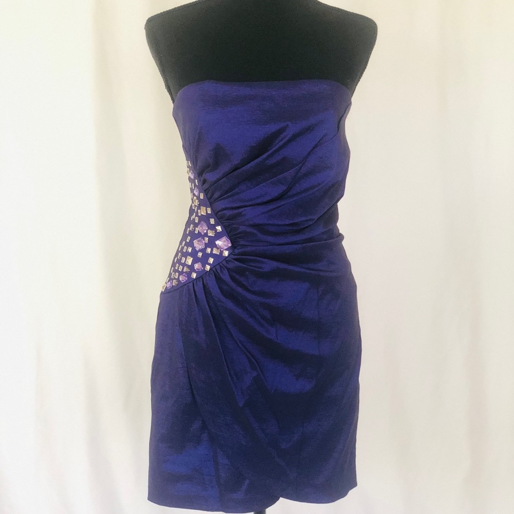 Purple Studded Mini Dress